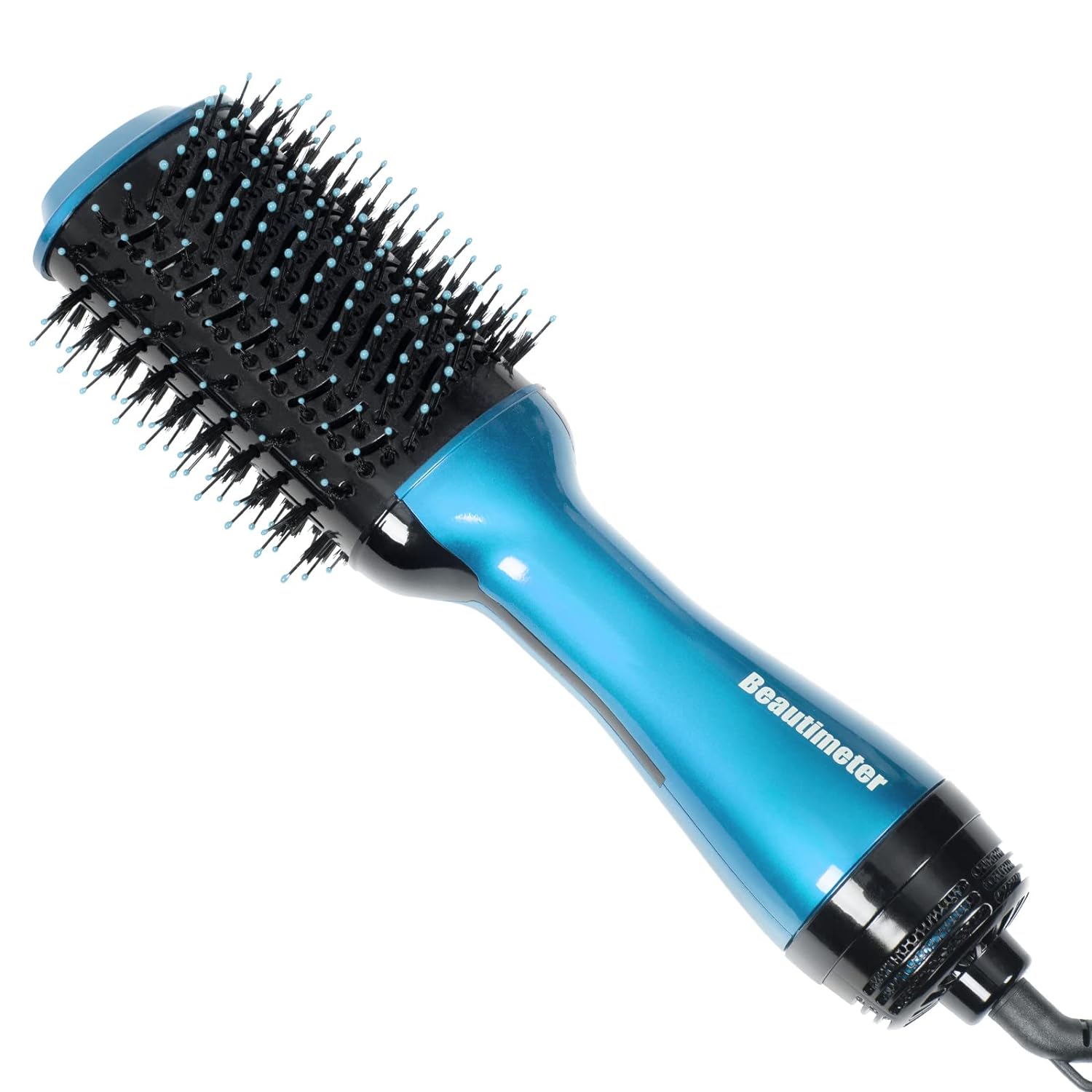 Beautimeter Hot Air Brush, 3 in 1 Hair Dryer Brush for Styling and Frizz Control, Negative Ionic Blow Hair Dryer and Volumizer, Turquoise Blue