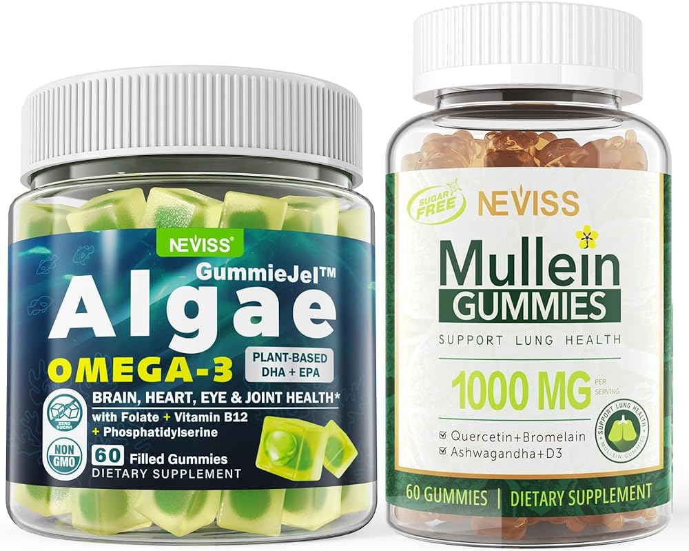 Vegan Omega 3 Gummies 1000mg + Mullein Gummies