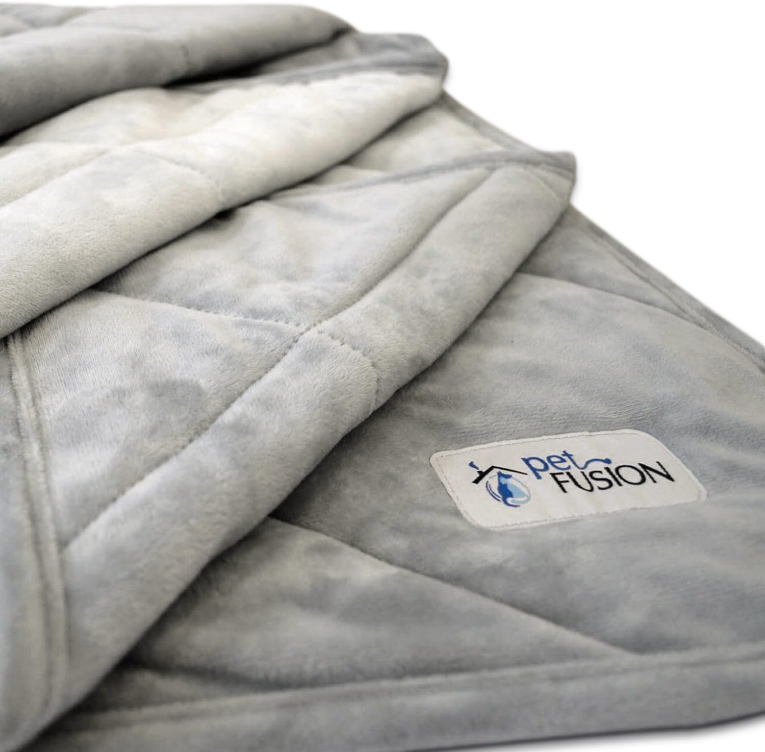 PetFusion Premium Plus Quilted Pet Blanket Blanket, Multiple Sizes for Dogs & Cats. [Light Inner Fill 70GSM, Reversible Gray Micro Plush]. 100% Soft Polyester, Grey, Small (31 x 27) (PF-PM3A)