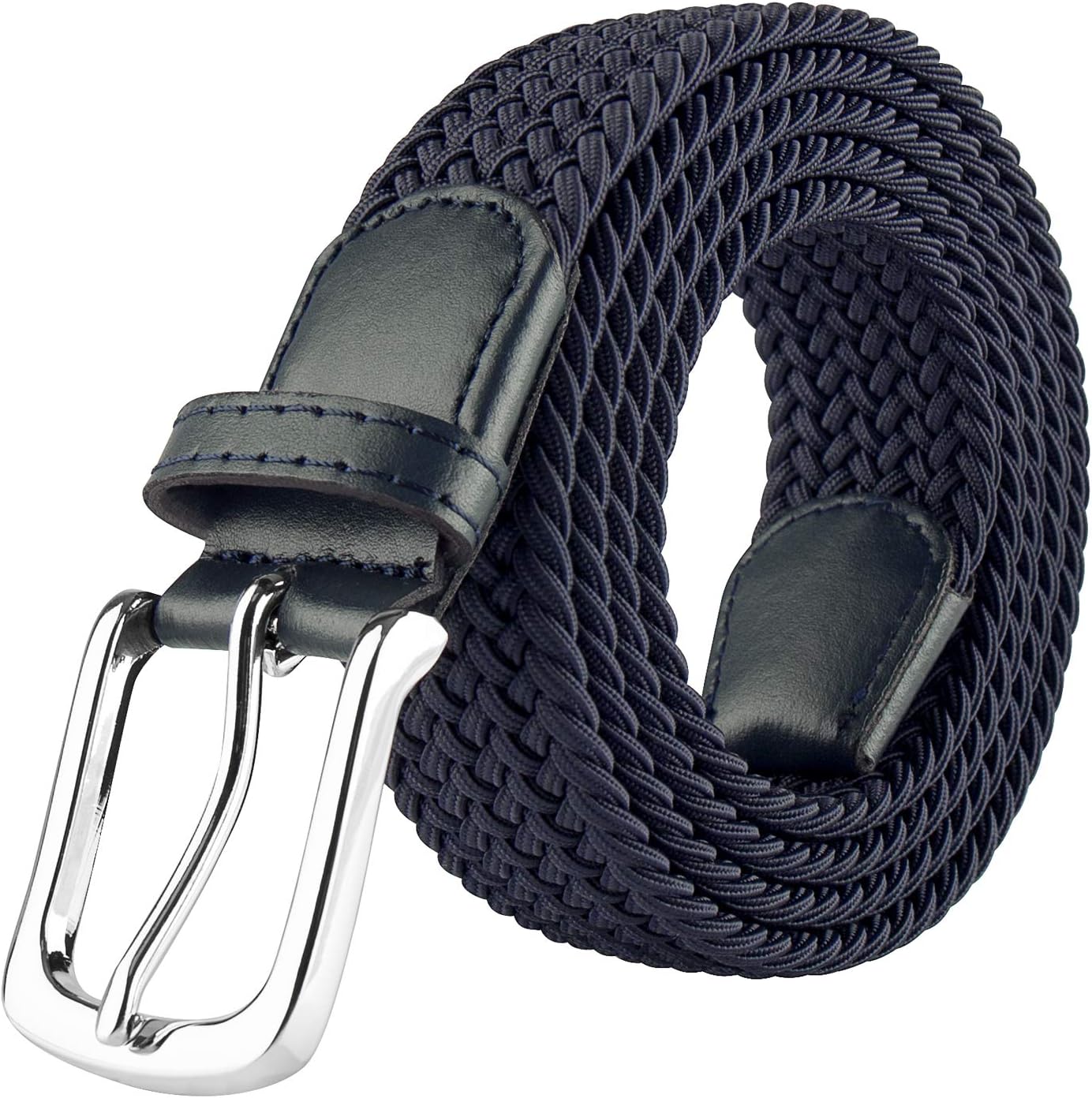 JUKMO Elastic Braided Belt, Stretch Woven Belt in Gift Box