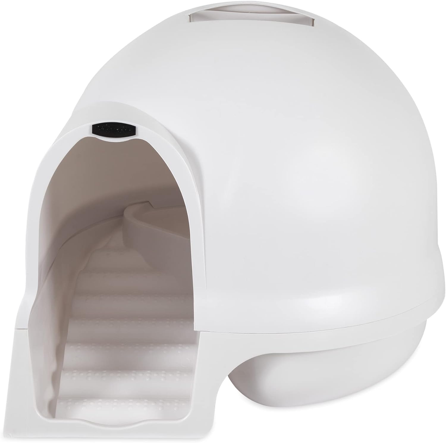 Petmate Booda Clean Step Cat Litter Box Dome (Made in the USA with 95% Recycled Materials)- Pearl White, Made in USA