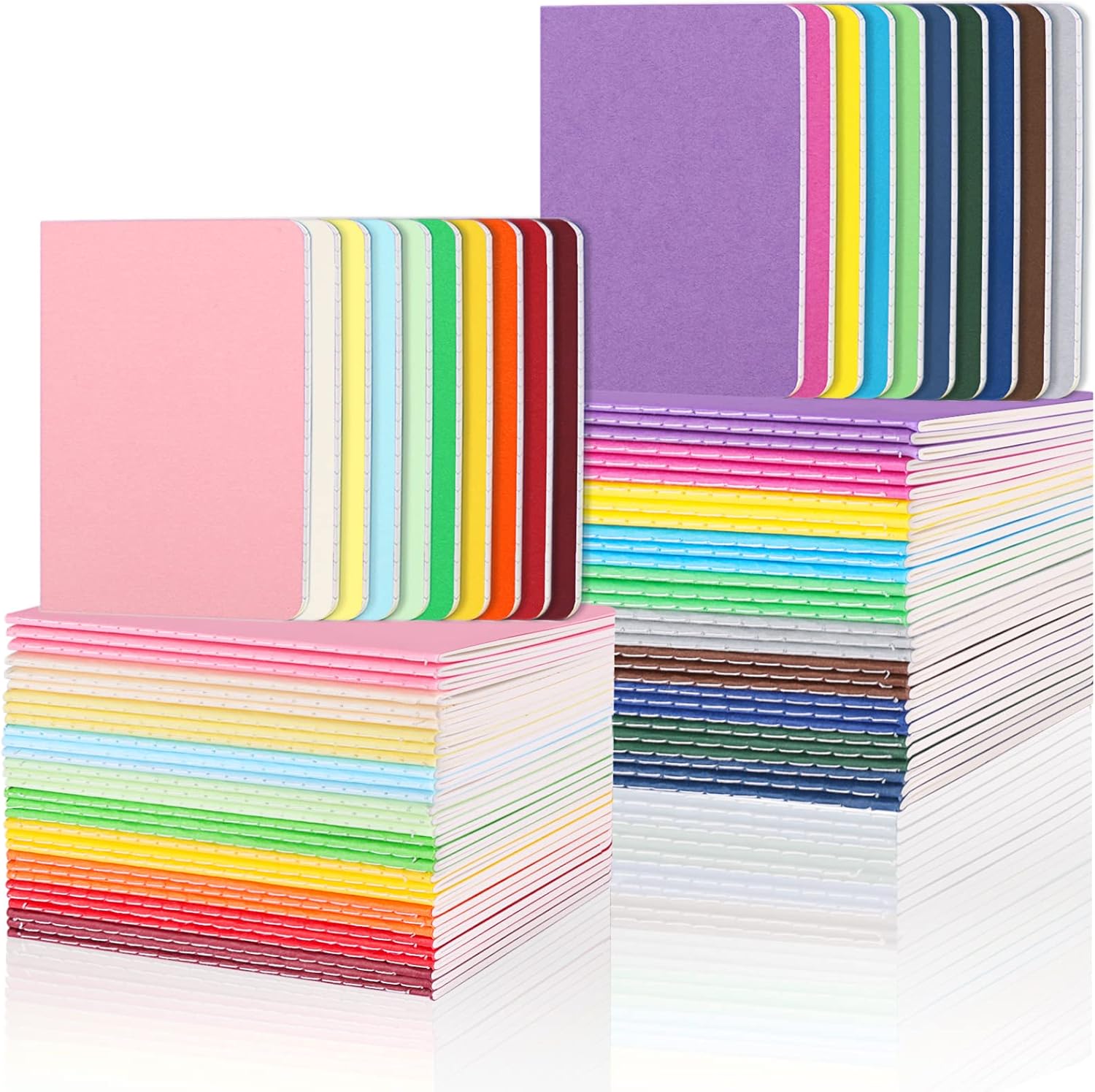 EOOUT 60pcs Small Notebooks, Mini Notebooks Bulk, Colorful Lined Notepad, Journal Memo Notepad, 3.5x5.5, 20 Colors for Kids, Students, Travelers, School Supplies