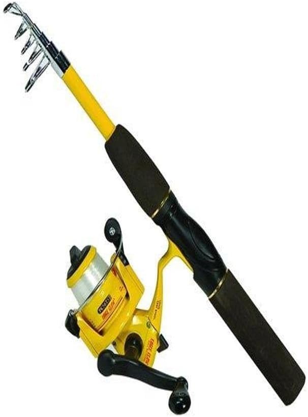 Eagle Claw PK56TS Pack-It Spin Combo Telescopic Rod (1 Piece), Yellow, 5-Feet 6-Inch