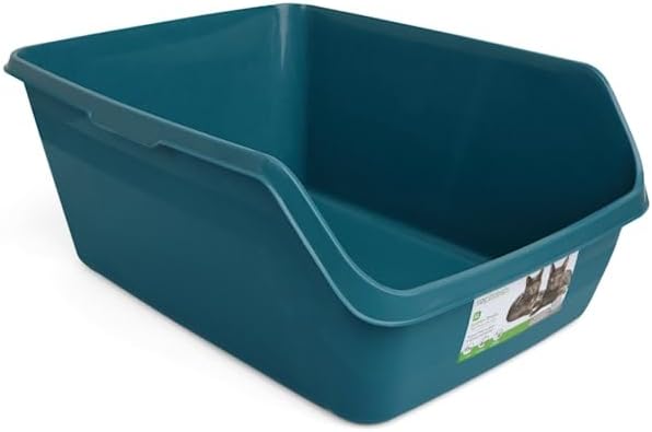 So Phresh Teal Scatter Shield High-Back Litter Box for Cat, X-Large