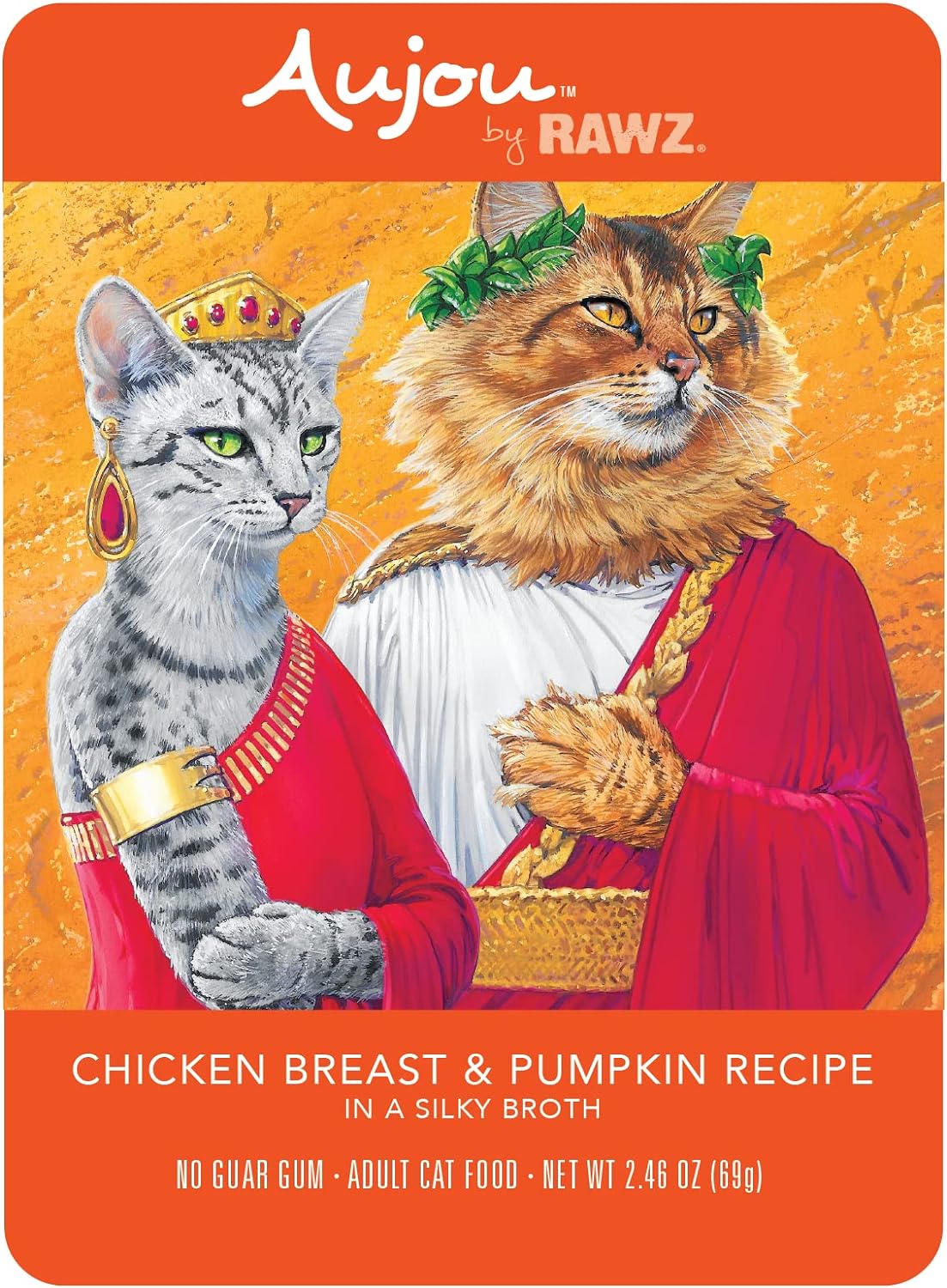 Rawz Aujou Chicken Breast & Pumpkin Cat Food 8 Pouches/2.46 oz