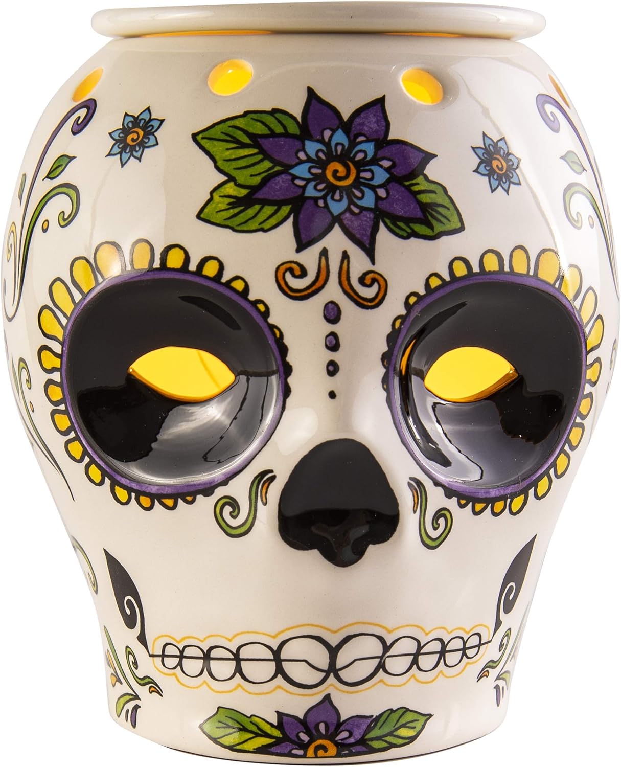 Scentsationals Day of The Dead Collection - Scented Wax Cube Warmer - Wax Fragrance Melter - Skull Wickless Electronic Home Air Freshener Gift (Dia de Los Muertos)