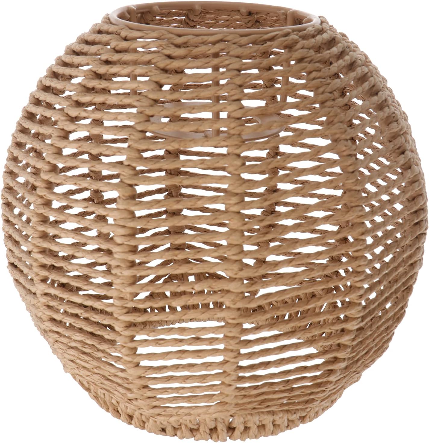 Pendant Lamp Shade Vintage Rattan: Woven Weave Chandelier Lampshade Light Cover for Living Room Bedroom Hotel Restaurant Round