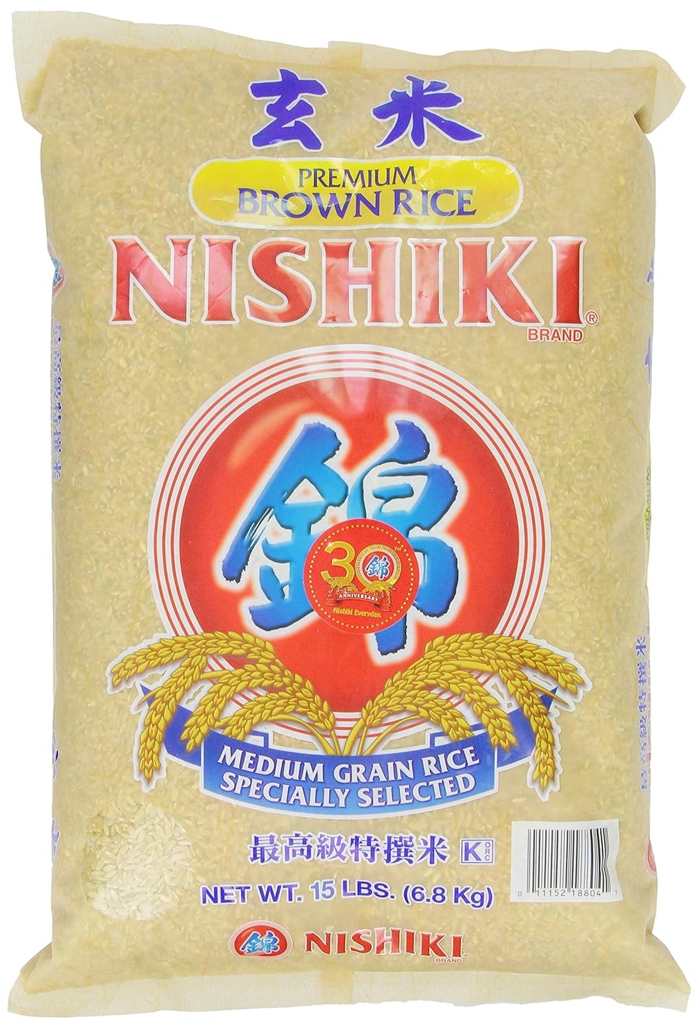 Nishiki Premium Brown Rice, 15-Pounds Bag