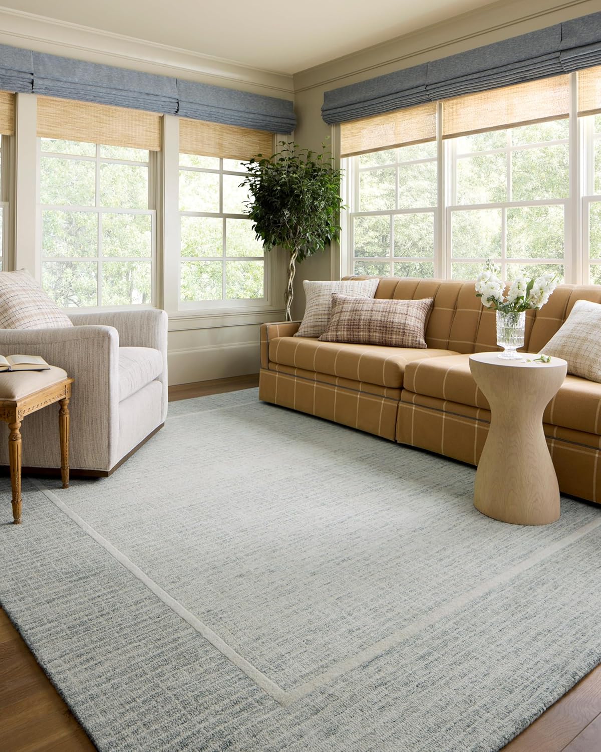 Loloi Chris Loves Julia Briggs Collection BRG-01 Mist/Ivory 9'-3 x 13' Area Rug