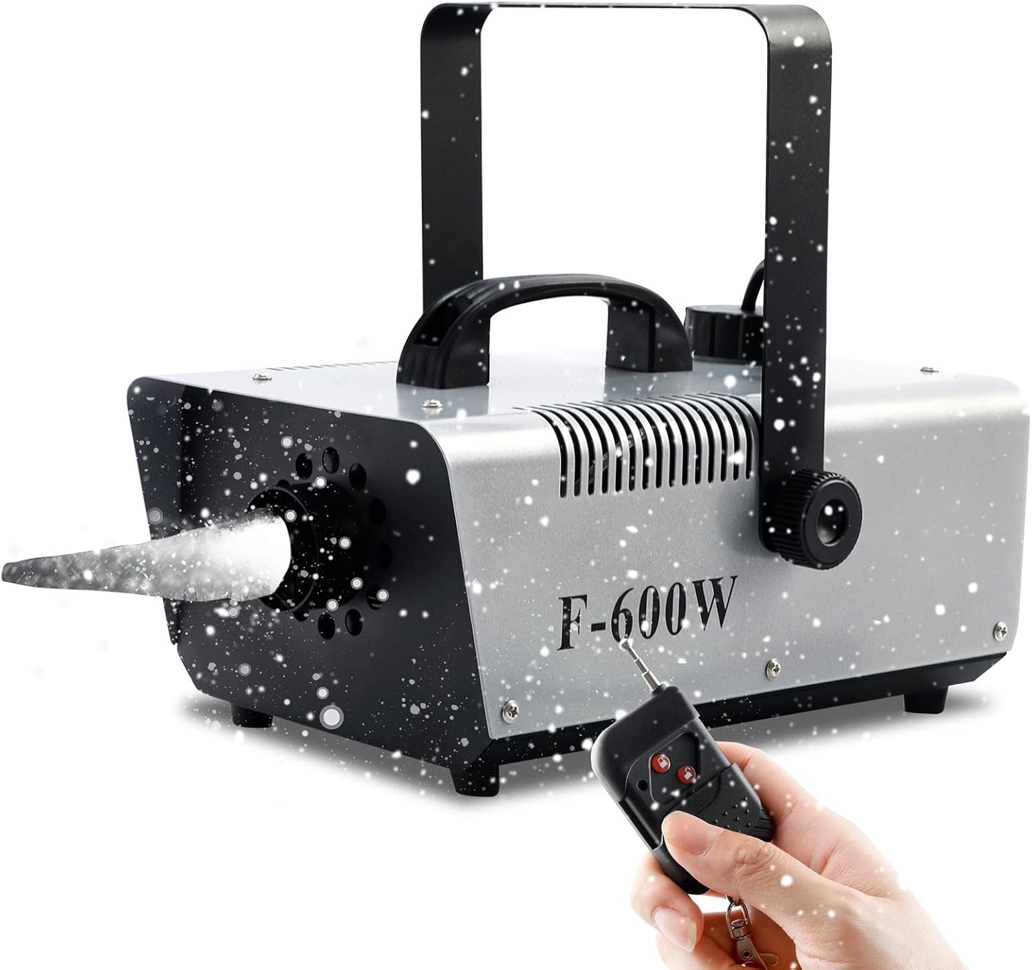 TCFUNDY Snow Machine 600W Snow Making Machine Snowflake Maker for Christmas Wedding Kids Party Stage Effect with Remote Control