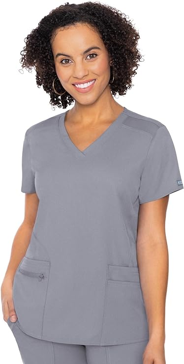 I LOVE this shirt, and this scrub brand in particular. The shirt itself is soft, stretchy, comfy, and true to size. The price is reasonable, and it is a quality product. Just bought another on, as a matter of fact, along with pants and a scrub jacket. HIGHLY recommend!