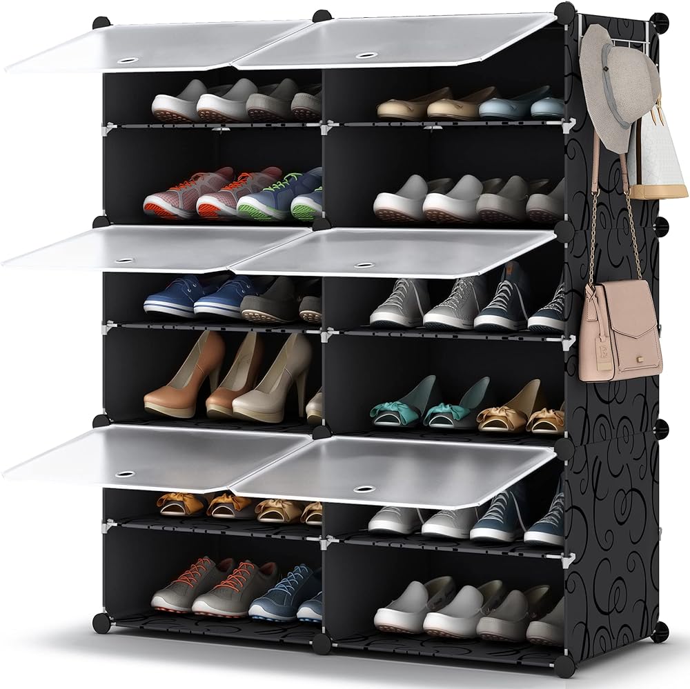 I have far too many shoes and ran out of space to keep them. I didn’t realize how expensive shoe cabinets are until I started looking. This was within the budget I gave myself so I figured why not. It was very easy to assemble (I did screw up at one point and miss a piece but it was easy to go back and fix.) I was worried about stability but it seems to be very stable. The whole thing is plastic, so if you’re looking for something fancy this isn’t it. But it’s perfect for a cost effective solution. I’m very happy with it and am buying another. Like I said, far too many shoes!