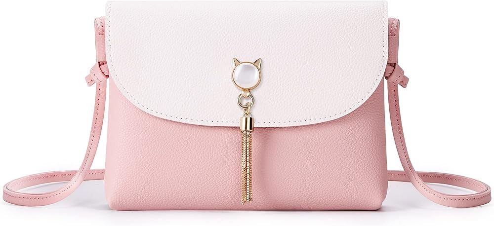 KALIDI Tassel Crossbody Bag Small Shoulder bag Vegan Leather Strap Small Purse Daily Fashion Handbags for Women