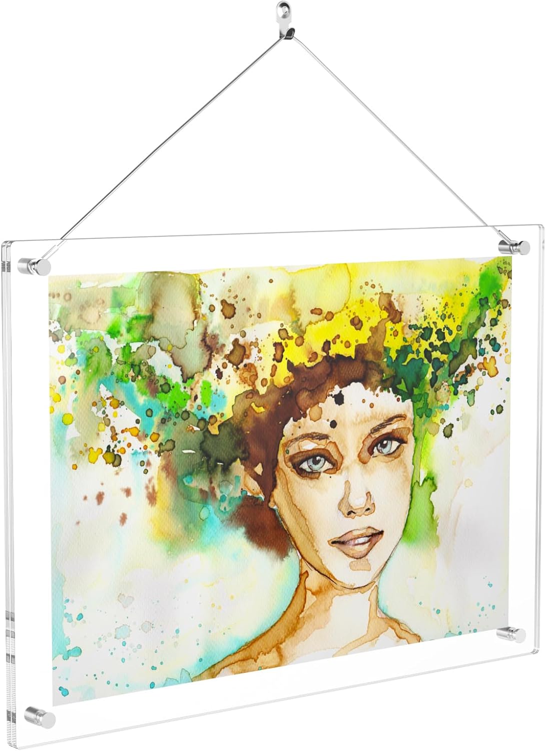 NIUBEE 8.5x11 8x10 Acrylic Picture Frame,Clear Plexiglass Frame Hanger for Photo Poster Certificate Sign Artwork Art Print Wall Hanging-A4 Letter Size