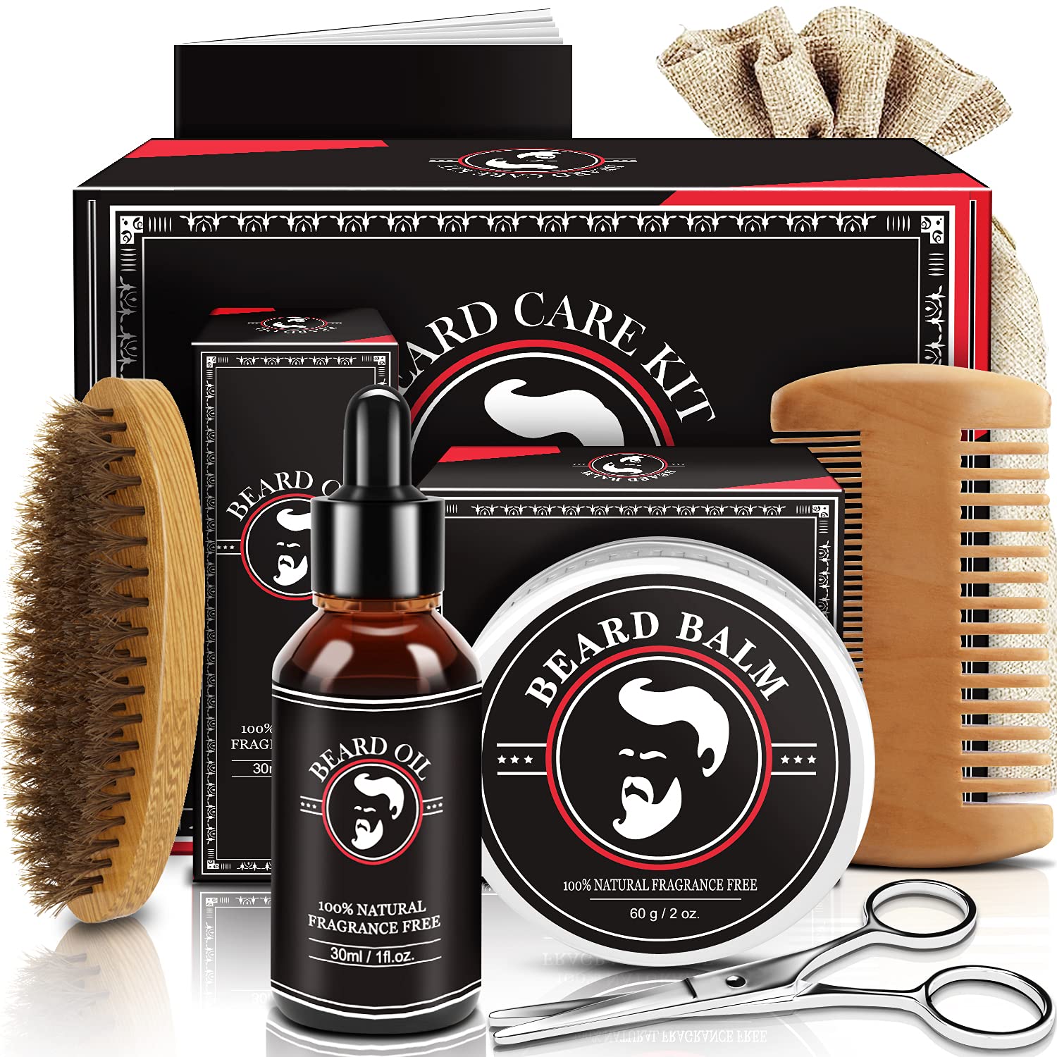 I was impressed with the quality of the product, especially for the price. The oil and the balm work great and is fragrance free as described. The packaging is geared for men and is done very well. There was is a special burlap back that you can put everything in, which a great addition and keeps everything together in one place. I will definitely be keeping this in mind when I need to buy gifts for friends. Great deal!