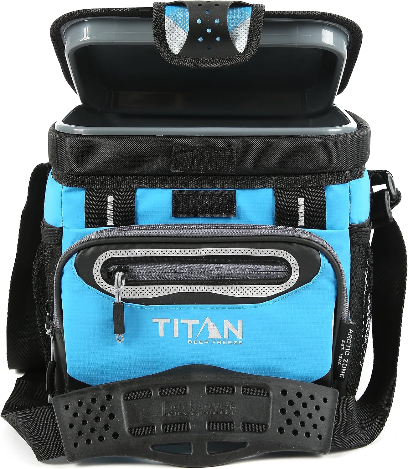 Titan Deep Freeze Cooler Zipperless Hardbody Cooler - Deep Freeze Insulation, HardBody Liner, and SmartShelf