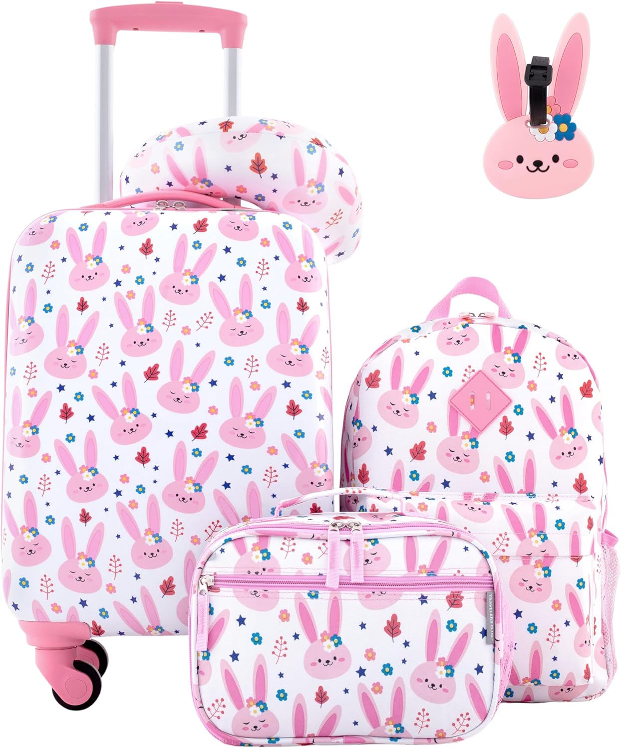 Travelers Club 5 Piece Kids' Luggage Set, Bunny