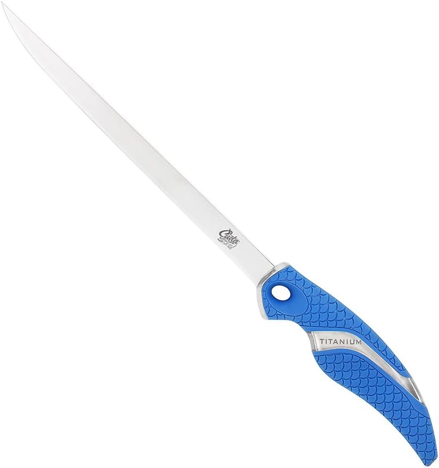 Cuda 9 Titanium Bonded Flex Fillet Knife,Blue