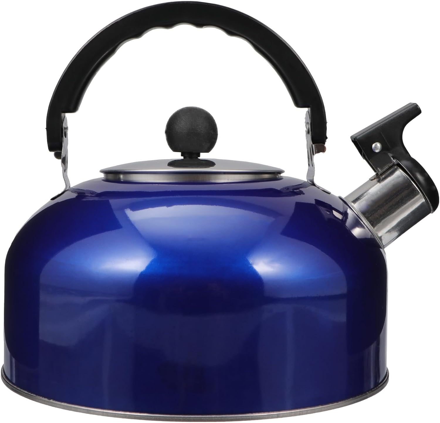 Tea Kettle for Stove Top: Blue Whistling Teapot 3Quart Stainless Steel Teapot Heating Water Container with Handle for Home Gas Stovetop