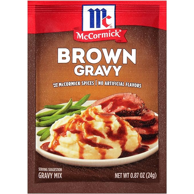 Easy to make please read package, flavorful delicious you can make thick gravy or thin gravy. Great for mashed potatoes, roast beef, pork chops, etc. I highly recommend this product. Absolutely great price. Good Ole Gravy 5 Stars