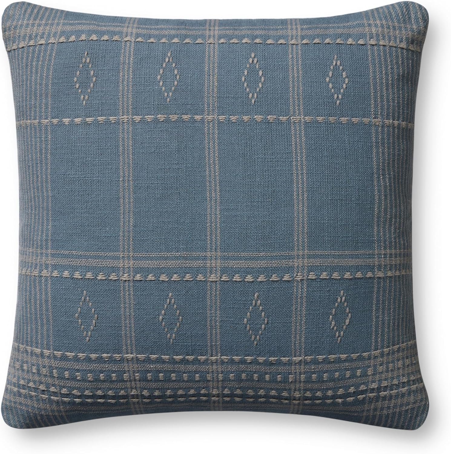 Loloi Angela Rose x Loloi Lina Collection PAR0016 Blue / Slate 18'' x 18'' Cover Only Pillow