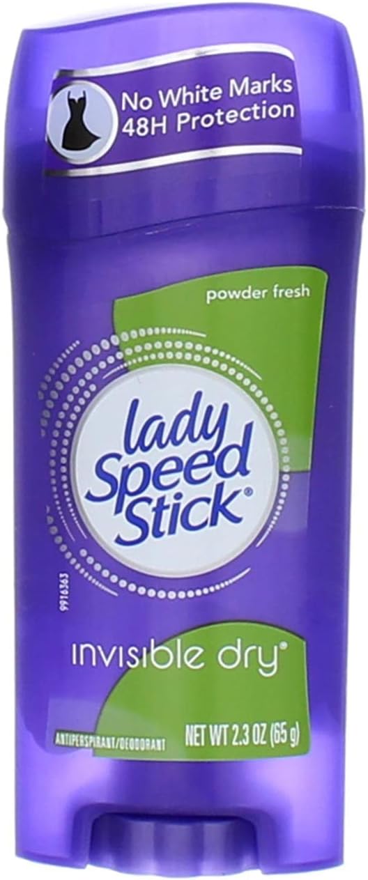 Lady Speed Stick Invisible Dry Antiperspirant & Deodorant, Powder Fresh - 2.3 oz - 4 pk