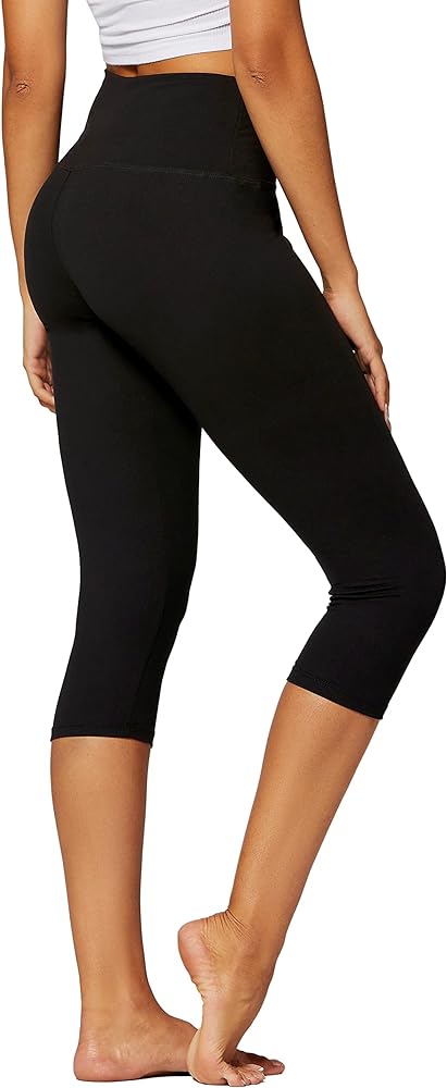 High Waist Leggings in Shorts, Capri and Full Length - Ultra Soft Premium Fabric - 5&#34; High Waistband - Regular and Plus Size