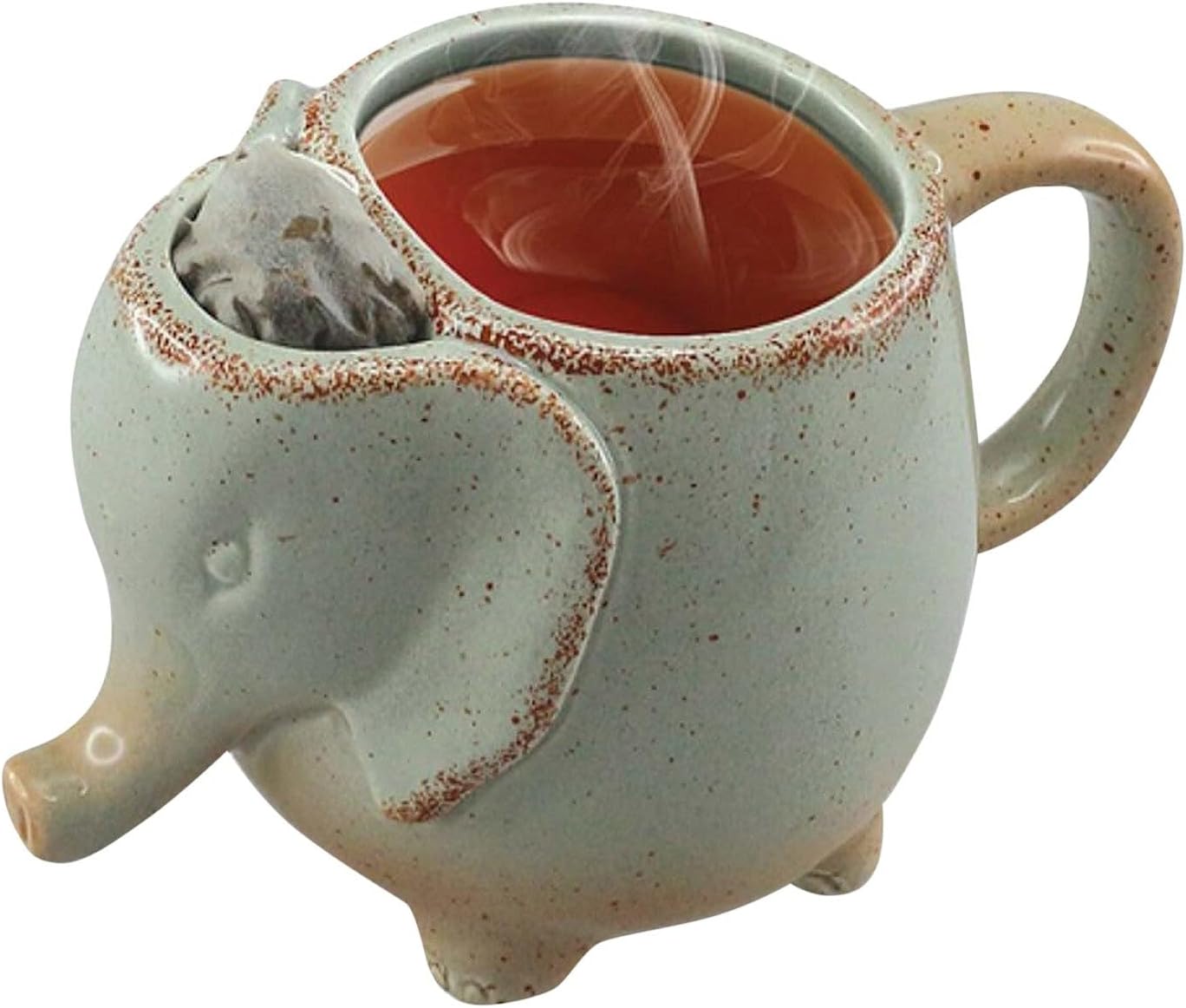 Ceramic 15oz Elephant Tea Mug Green