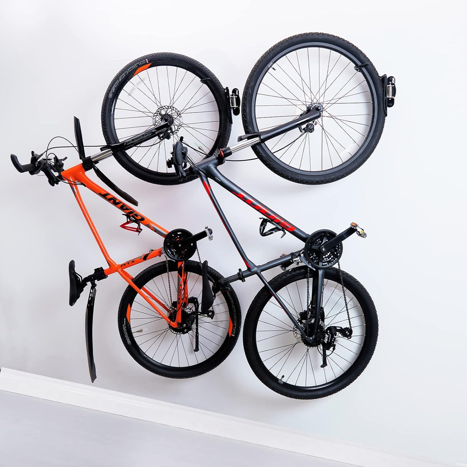 Ultrawall Bike Rack Garage, Swivel Bike Storage Rack Wall Mount, Vertical Bike Stand Indoor Bicycle Wall Hanger, 2 Pack