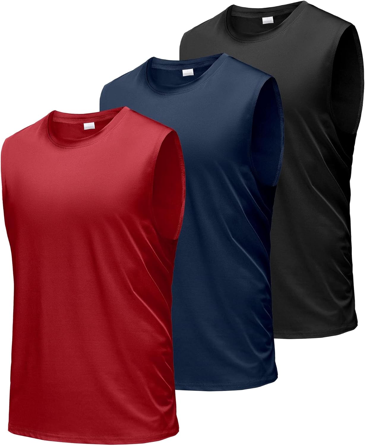 Boyzn Men' 3 Pack Workout Tank Tops Gym Athletic Muscle Tee Bodybuilding Fitness Sleeveless T-Shirts