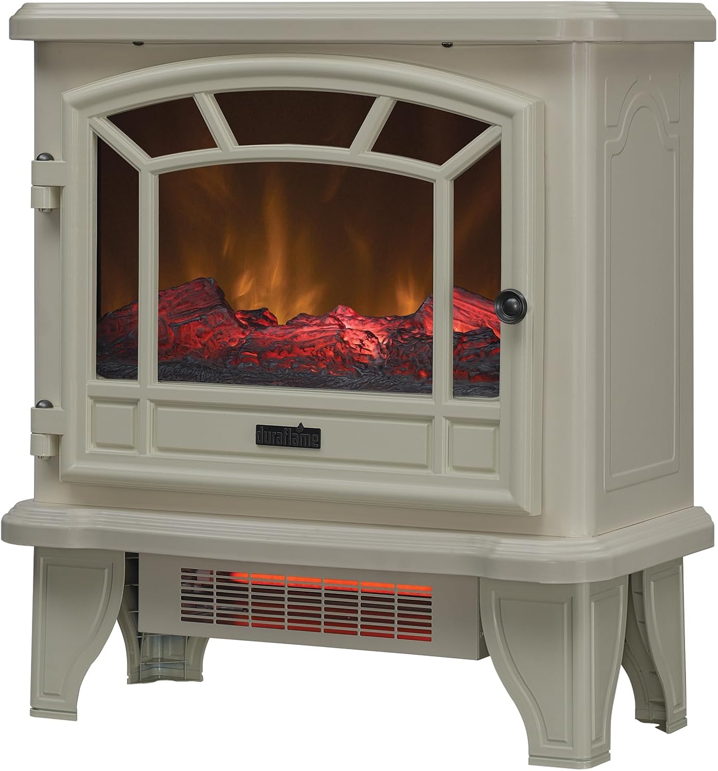 duraflame Infrared Quartz Electric Fireplace Stove Heater, Cream