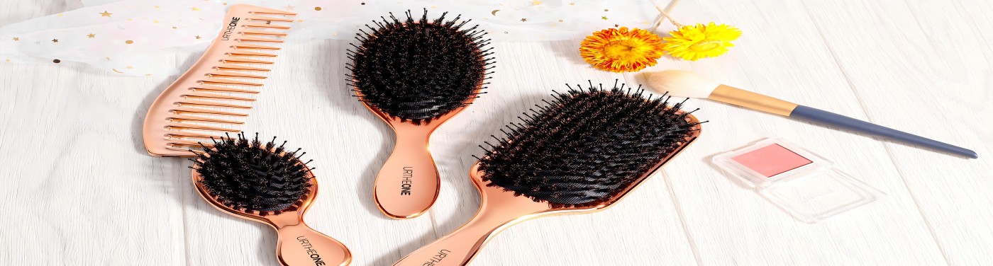 Hair Brush Boar Bristle Hairbrush for Thick Curly Thin Long Short Wet or Dry Hair Adds Shine and Makes Hair Smooth, Best Paddle Hair Brush for Men Women Kids