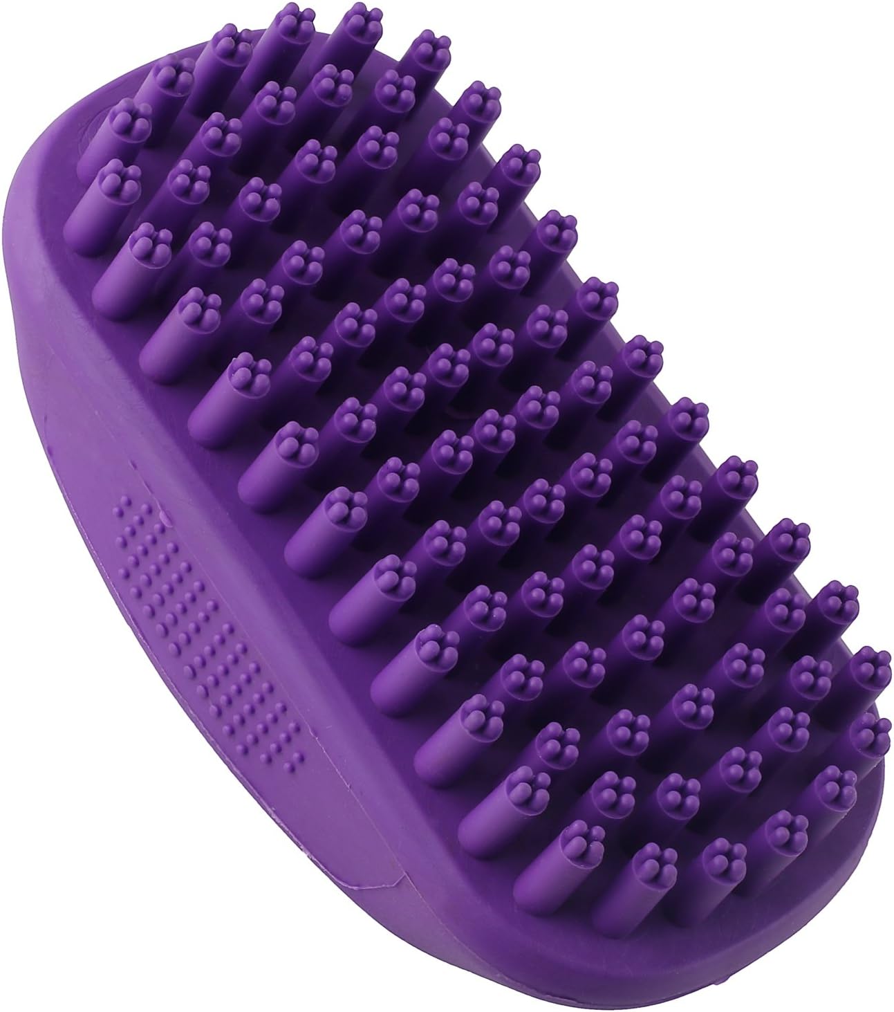 Hertzko Pet Bath & Massage Brush - Dog Bath Brush Scrubber for Shampooing and Massaging Dogs, Cats, Small Animals, Short/Long Hair - Rubber Curry Brush Dog - Removes Loose & Shed Fur (No Handle)