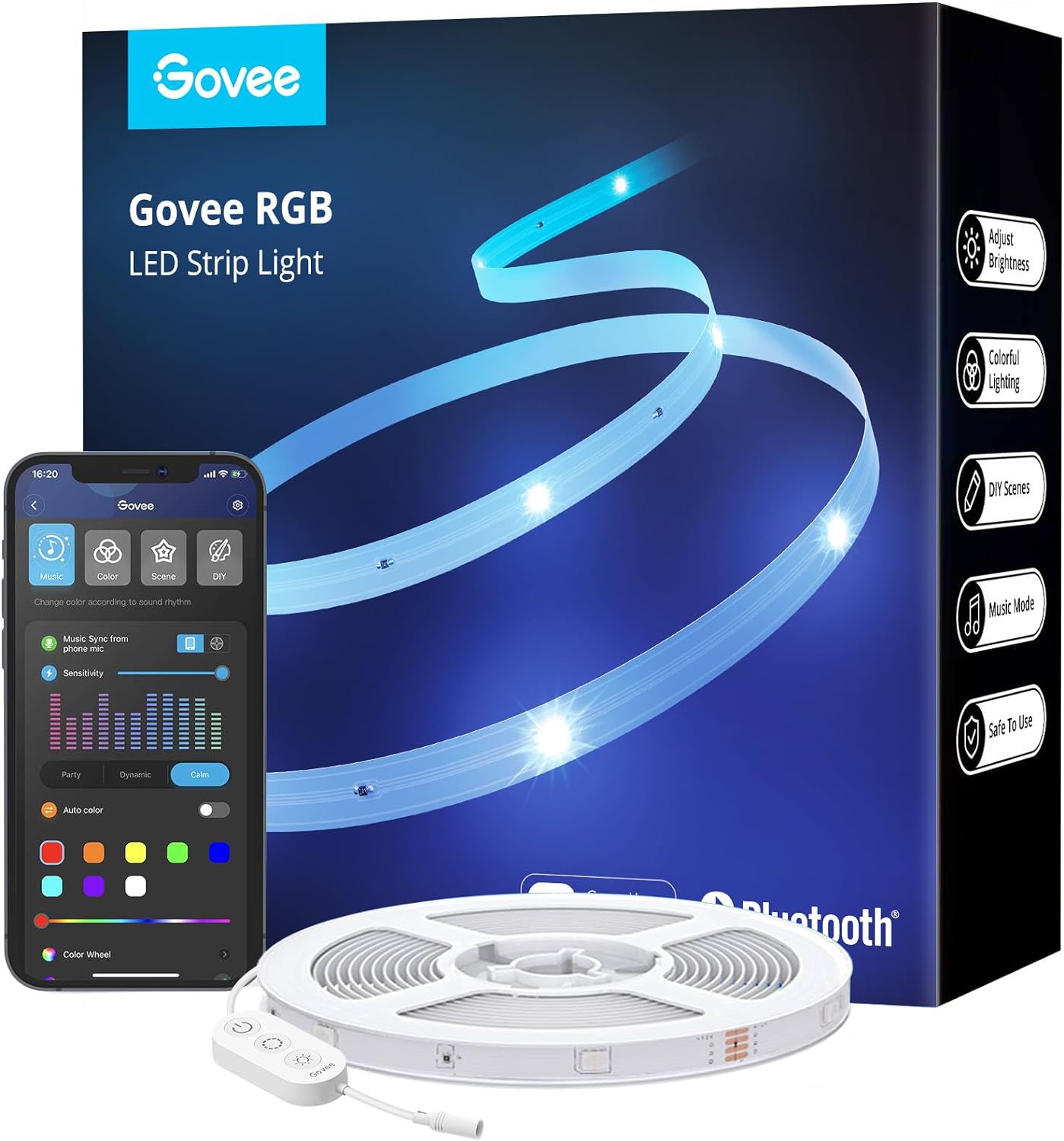 The Govee 130ft LED Strip Lights are an excellent choice for anyone looking to add vibrant and customizable lighting to their home. With Bluetooth connectivity, app control, and a wide range of features, these LED strip lights offer a truly immersive lighting experience.One of the standout features of the Govee LED Strip Lights is their length. With two rolls of 65ft each, you have plenty of flexibility to cover large areas or create intricate lighting designs. Whether you want to illuminate you