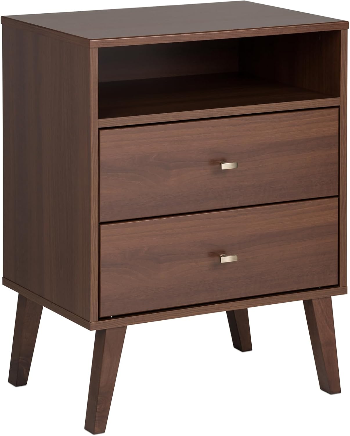 Prepac Milo 2-drawer Tall Nightstand with Open Shelf, Cherry