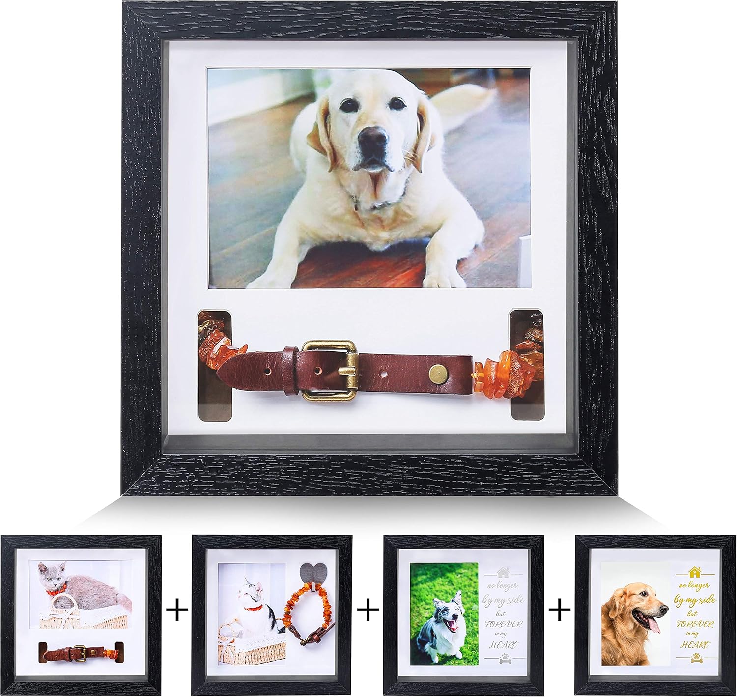 KCRasan Pet Picture Frame Memorial - Dog Memorial Sentiment Frame for Loss of Dog Gifts - Pet Collar Frame Remembrance Sympathy Dog or Cat Tribute Keepsake