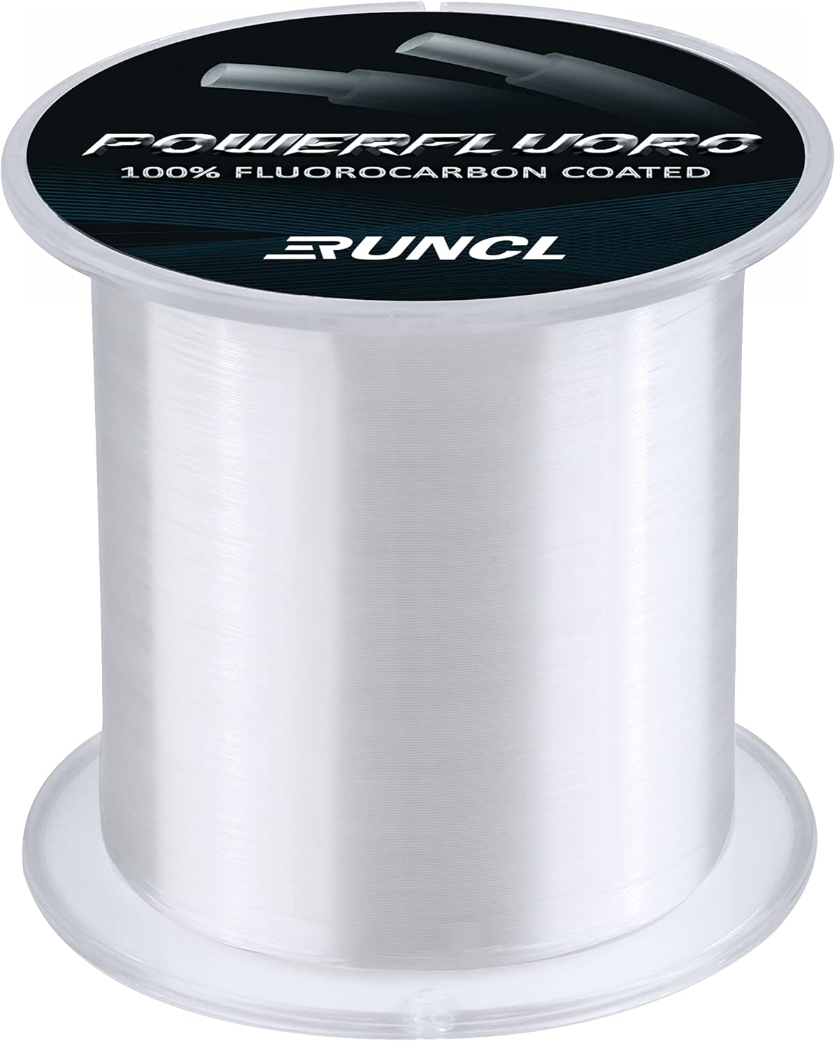 RUNCL Fluorocarbon Fishing Line, PowerFluoro Clear Fishing Leader Line - Virtually Invisible, Faster Sinking, Extra Sensitivity, 300-1000yds, 5-32lb Break Strength