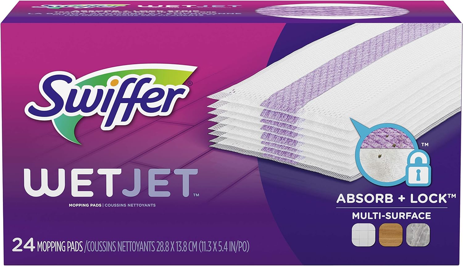 I just bought a condo with all vinyl plank flooring and that required a different approach to cleaning. I tried the Swiffer WetJet, along with the Swiffer cleaning solution and these pads and they work perfectly! The pads are super easy to attach and they pick up a surprising amount of dirt. They have made floor cleaning a lot less of a chore. I highly recommend the Swiffer WetJet system for hard floors.