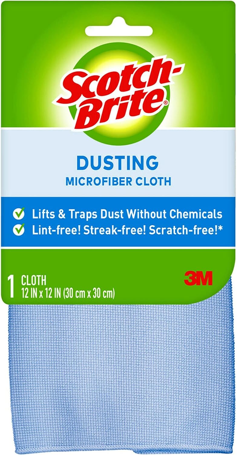 Scotch-Brite Microfiber Dusting Cloth, Blue