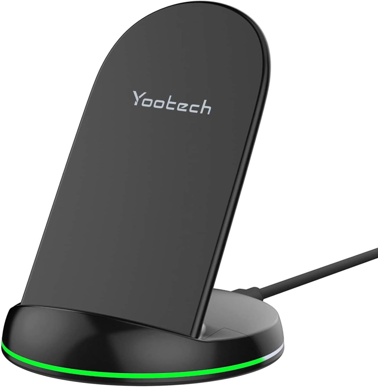 Yootech Wireless Charger,10W Max Wireless Charging Stand, Compatible with iPhone 15/15 Plus/15 Pro Max/14/14 Plus/14 Pro Max/13/SE 2022/12/11/X/8, Galaxy S22/S21/S20/S10(No AC Adapter)