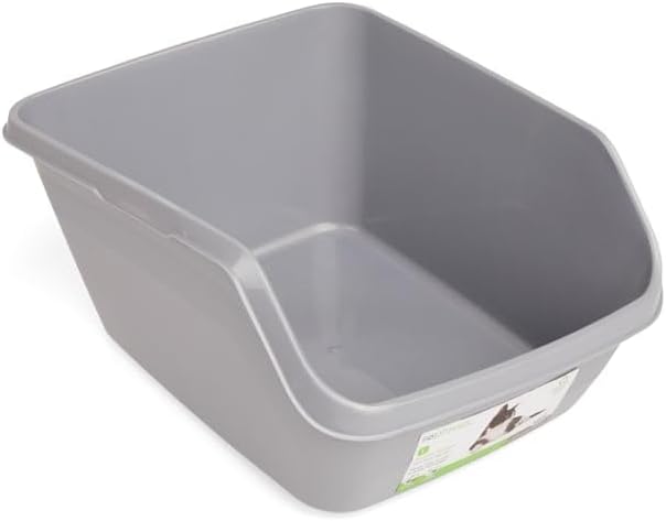 So Phresh Scatter Shield High-Back Litter Box in Gray, 18.5" L X 15" W X 8.5" H