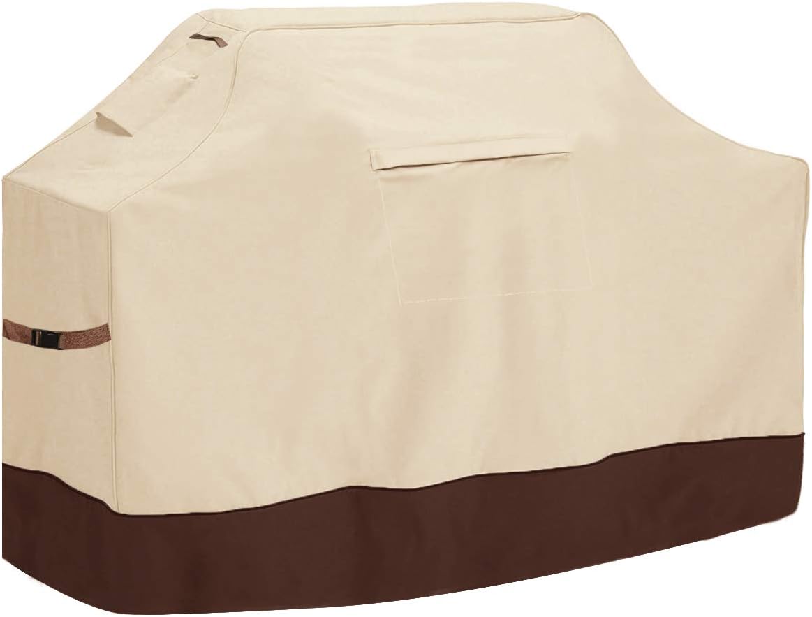 Vailge Grill Cover,72-inch Waterproof BBQ Cover,600D Heavy Duty Gas Grill Cover, UV & Dust & Rip & Fading Resistant,Suitable for Weber, Brinkmann, Char Broil Grills and More,Beige