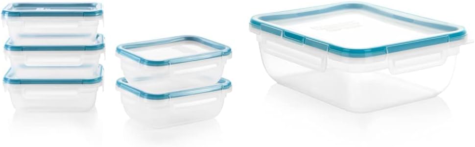 Snapware 10-Piece BPA-Free Plastic Food Storage Containers Set with Airtight Lids