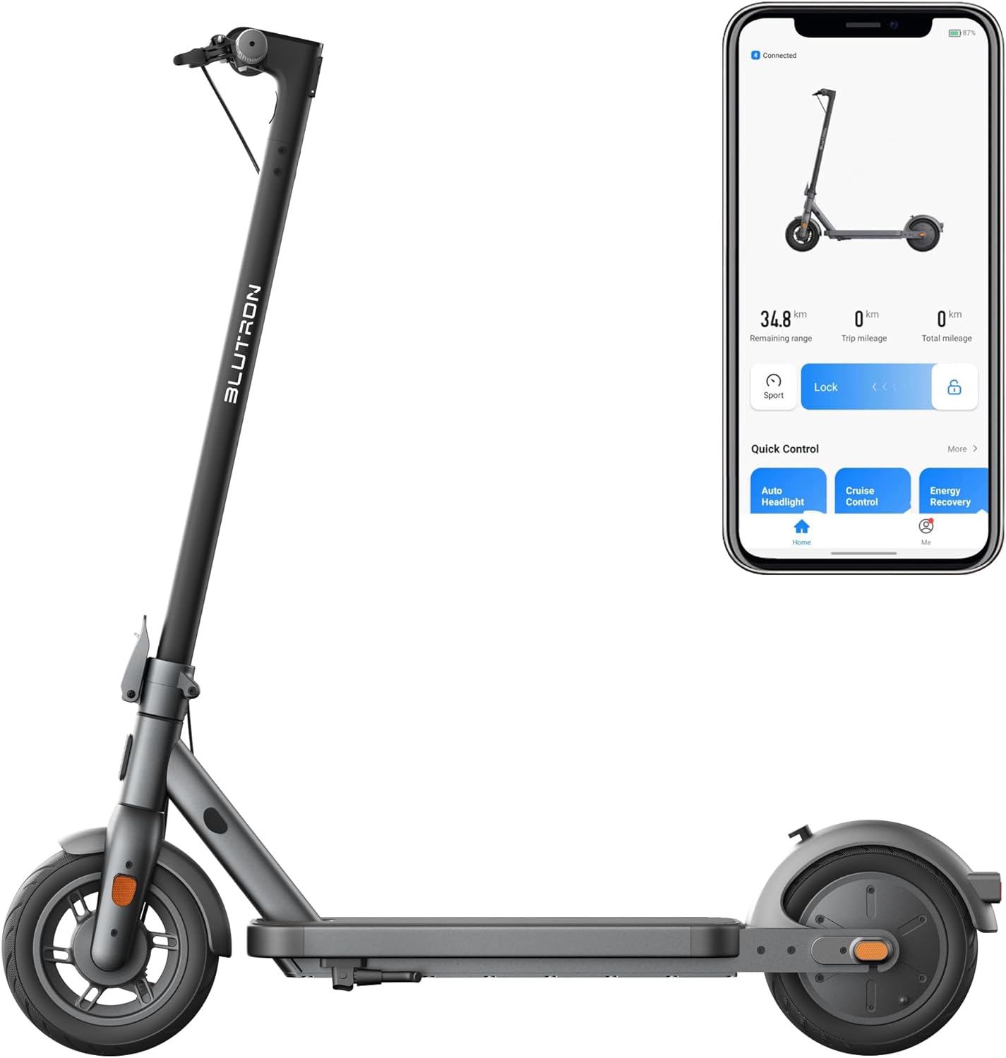 One S40 Electric Scooter, Folding Commuter E Scooter for Adults, 700W Peak Power Motor, 25 Miles Ultra Long Range & 20 MPH, Dual Brakes, 10'' Pneumatic Tires