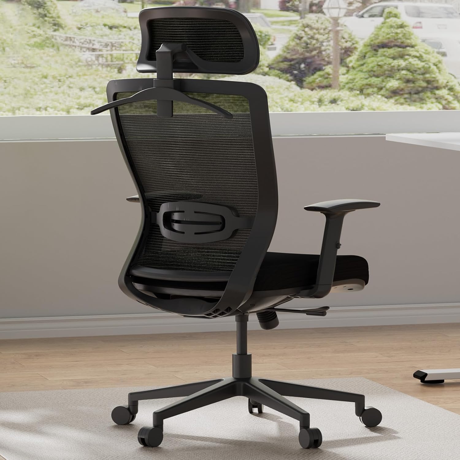 FLEXISPOT Office Chair, Comfy Ergonomic Back Support, Computer Desk Chair with Comfy Seat Cushion, Big and Tall Chair for Bedroom/Study/Home Office OC3 FoamBalck