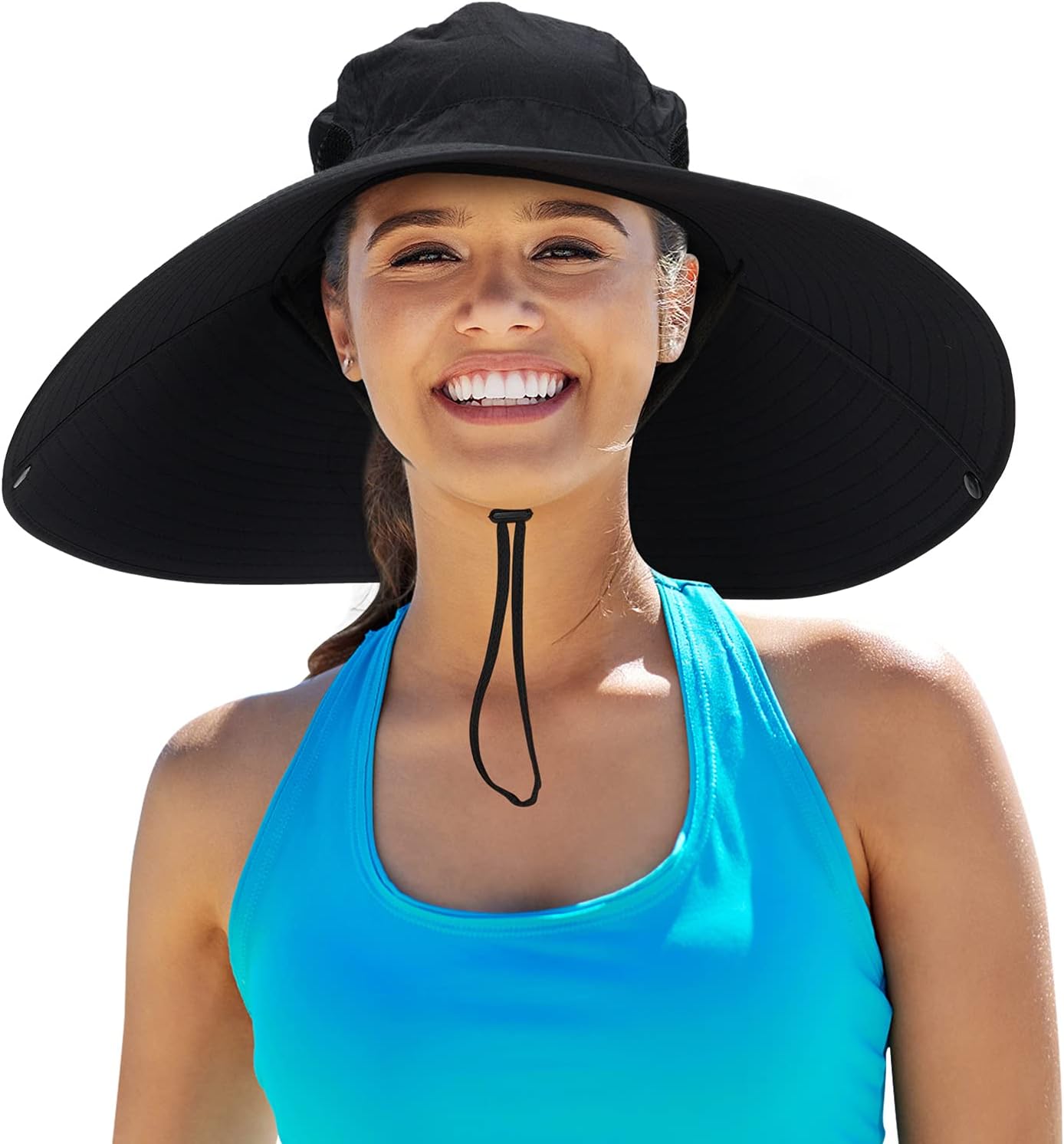 Leotruny Women Super Wide Brim Sun Hat UPF50  Waterproof Bucket Hat for Fishing, Hiking, Camping