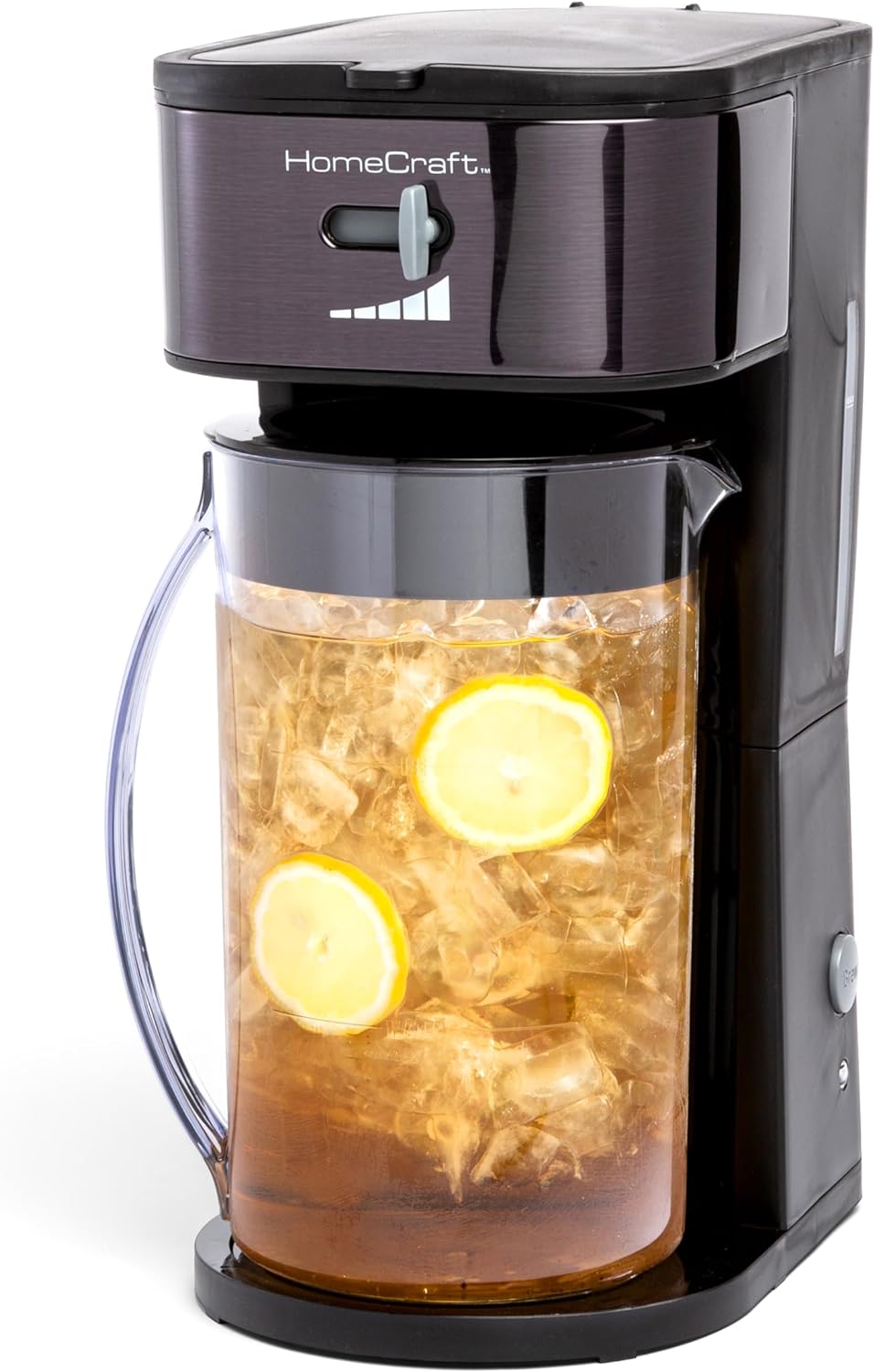 Homecraft 3-Quart Iced Coffee and Tea Maker with Filter Basket, Flavor Enhancer, Adjustable Brew Strength