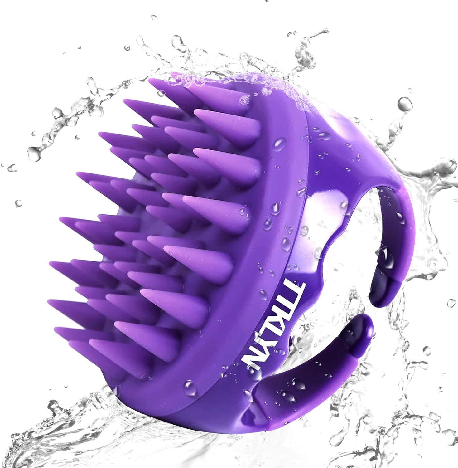 Hair Shampoo Brush, TTKLYN Scalp Care Hair Brush with Soft Silicone Scalp Massager, Purple