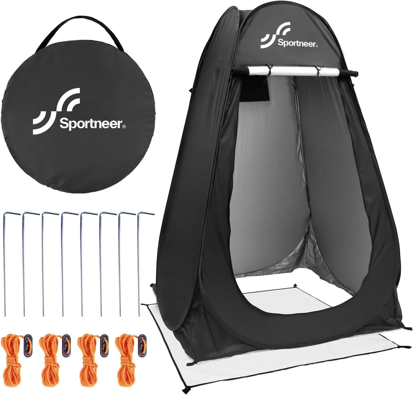 Shower Tent, Sportneer Camping Shower Tent Portable Pop Up Changing Tent Privacy Tent Dressing Room Camp Toilet Bathroom Rain Shelter for Camping Hiking Beach Picnic Outdoor 6.26 FT Tall