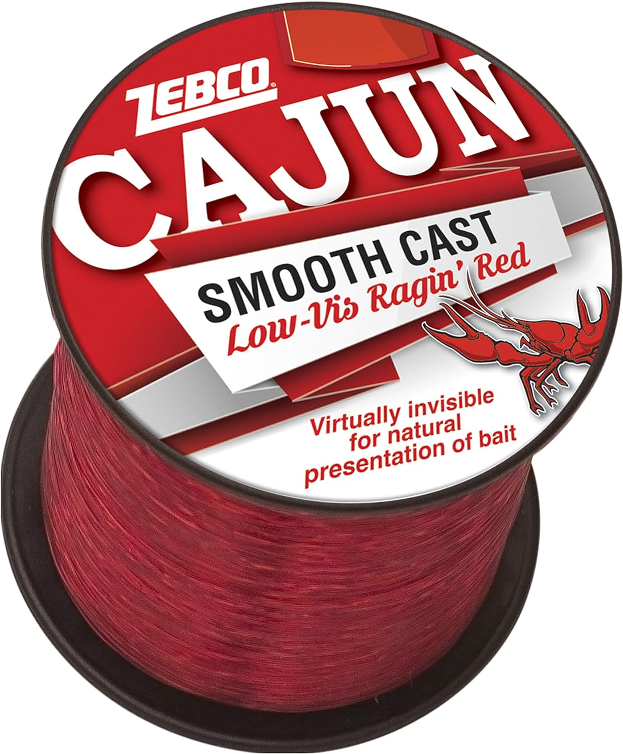 Zebco Cajun Line Smooth Cast Fishing Line, Low Vis Ragin' Red